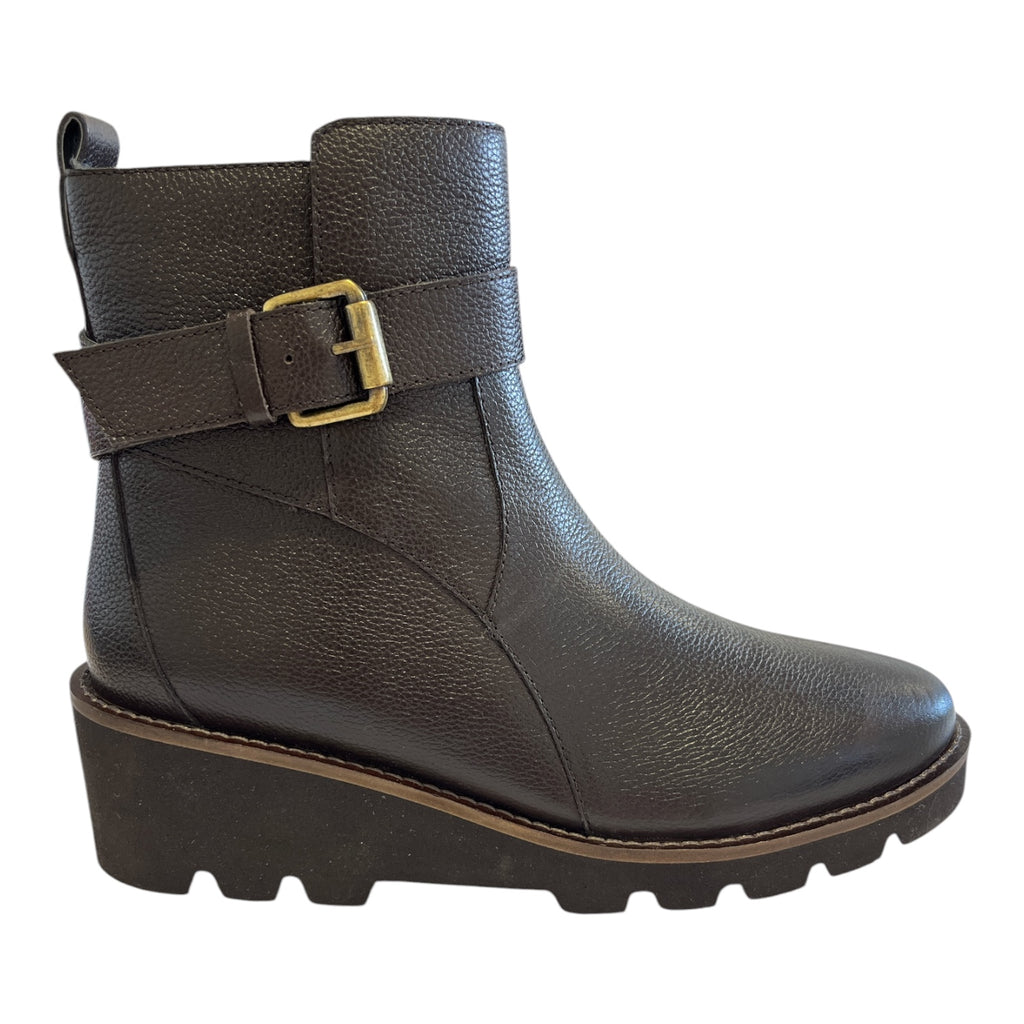 Lotus Lynx Brown Leather Wedge Boots