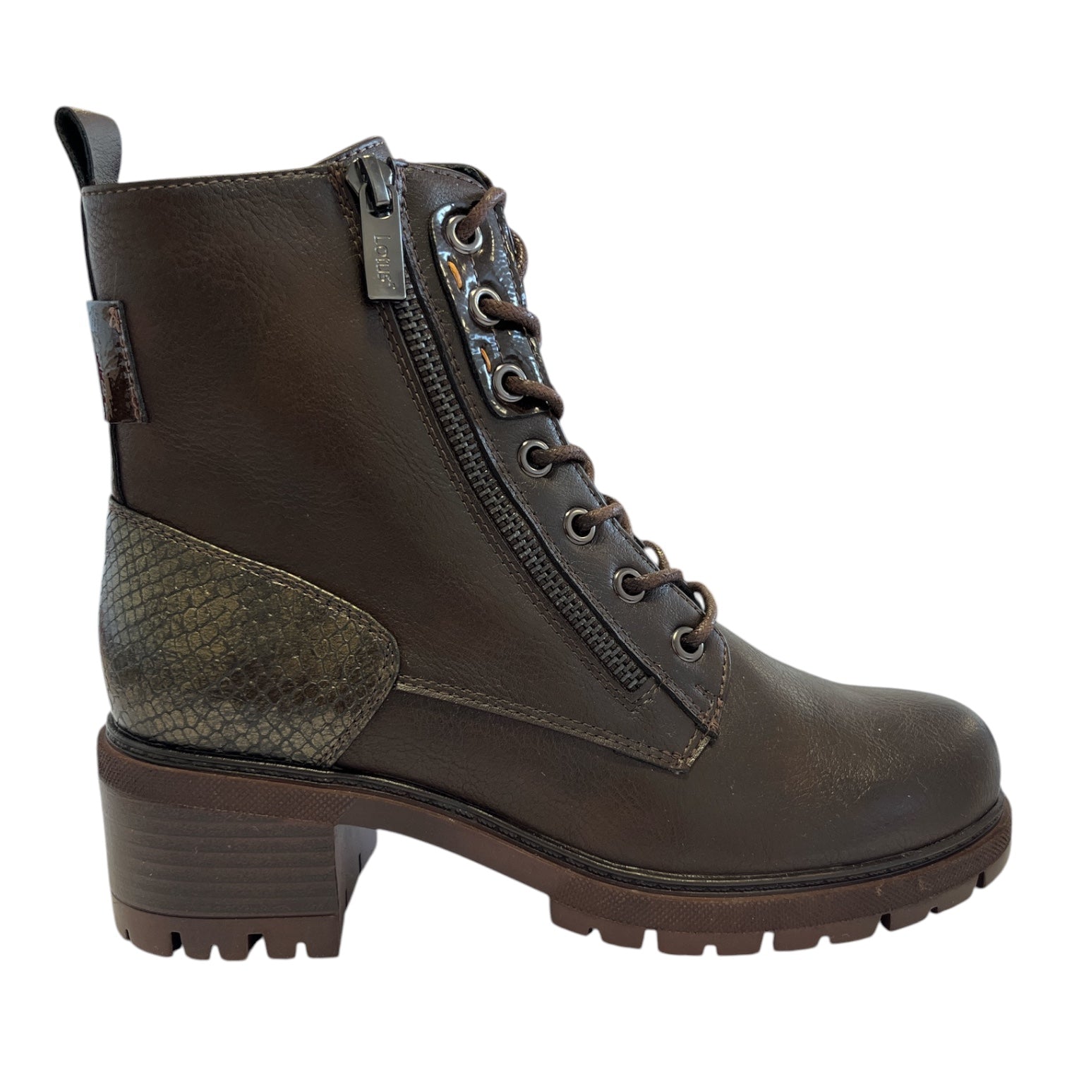 Lotus Jazlyn Brown Ankle Boots
