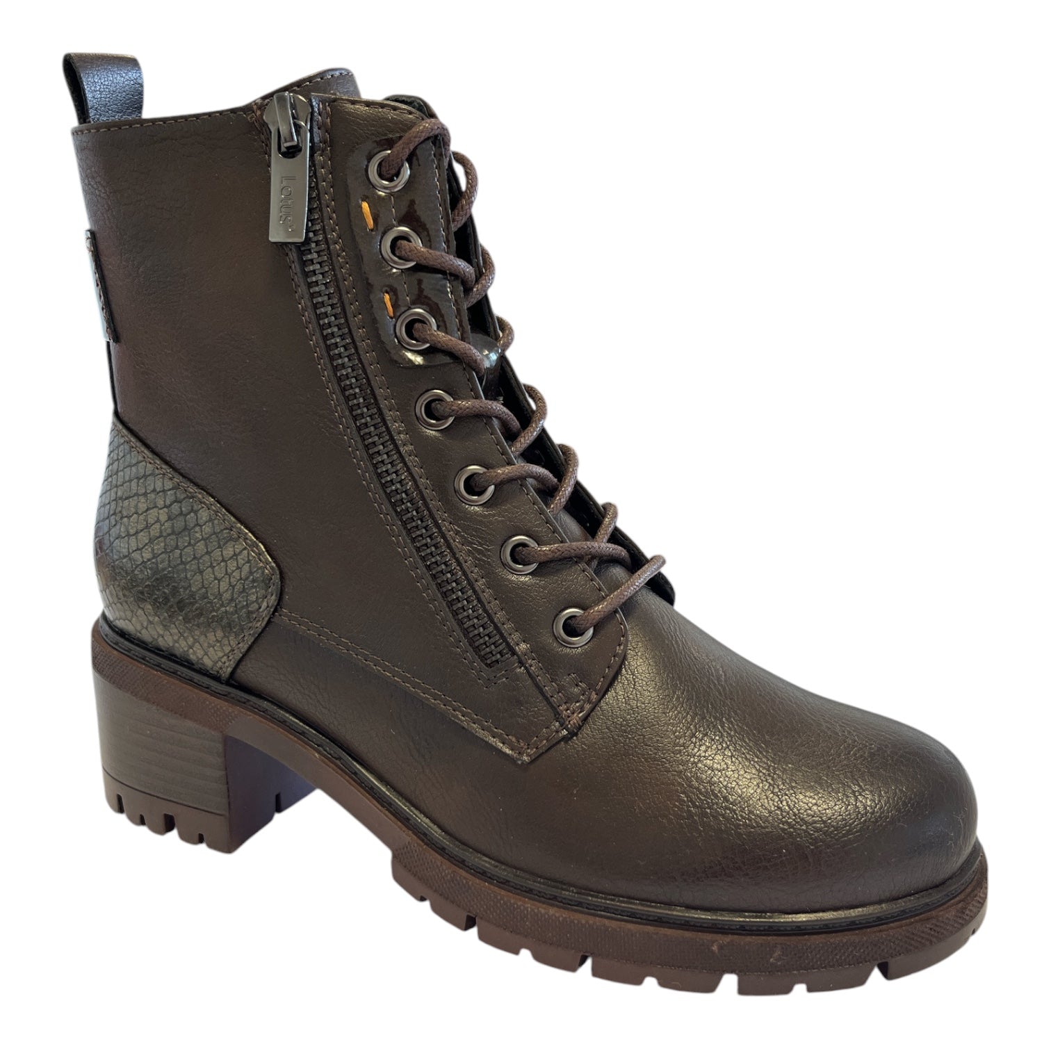 Lotus Jazlyn Brown Ankle Boots