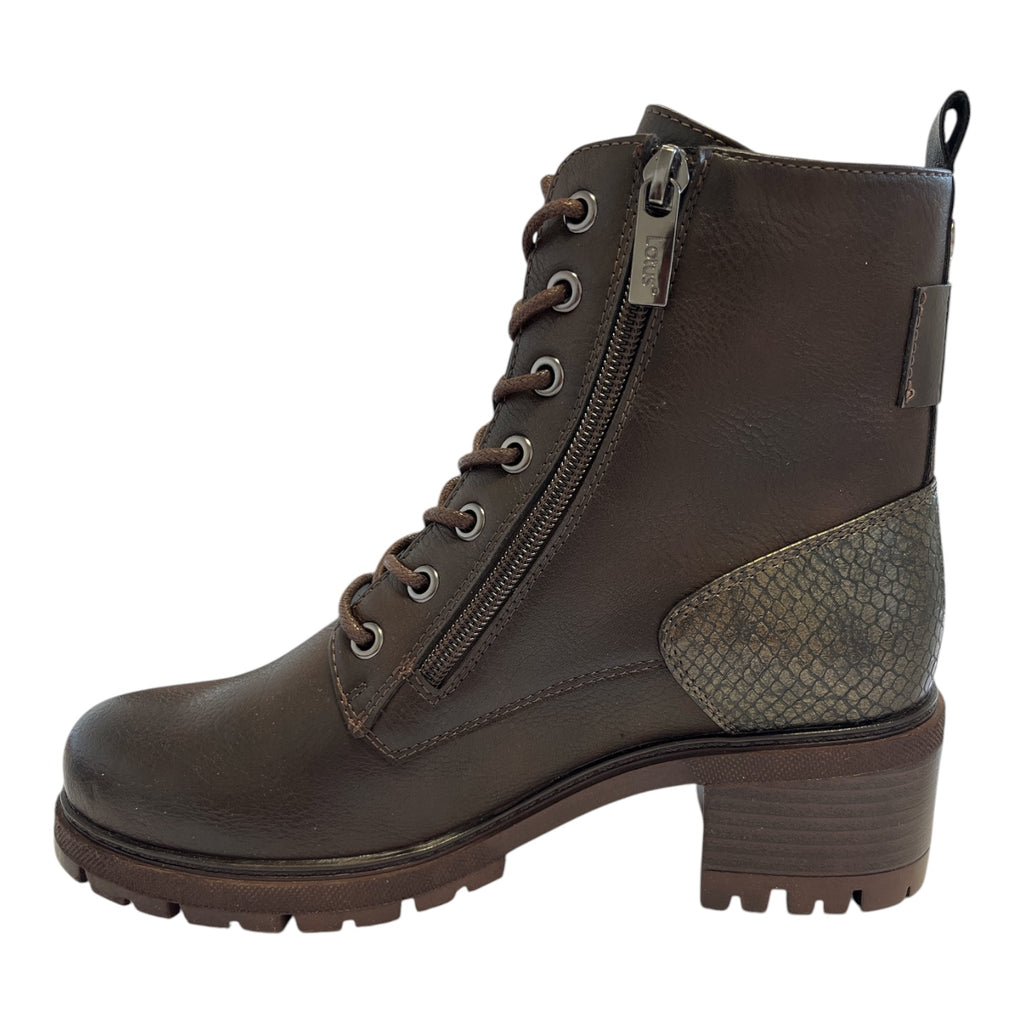 Lotus Jazlyn Brown Ankle Boots