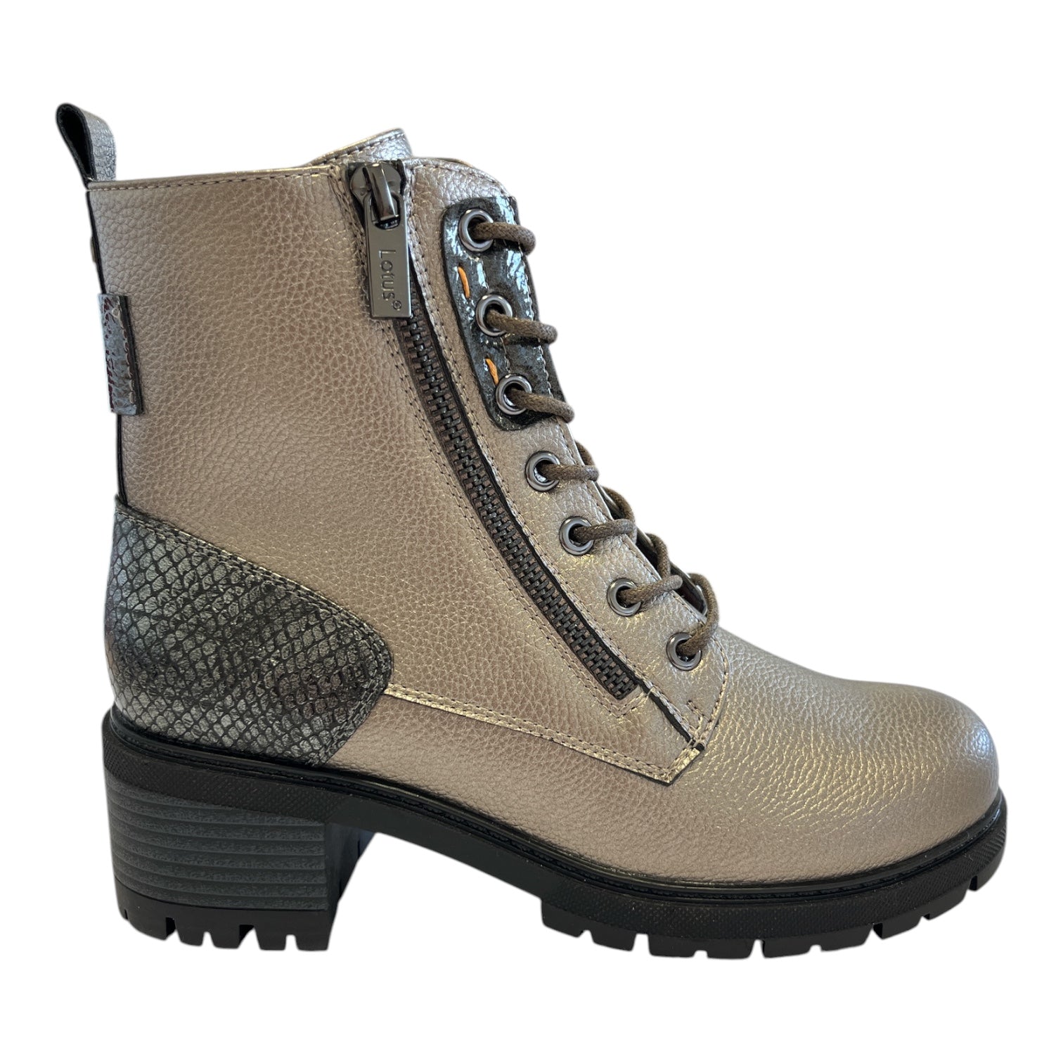 Lotus Jazlyn Gunmetal Ankle Boots