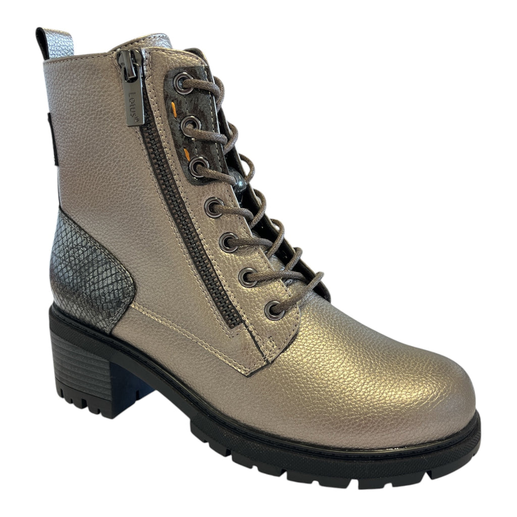 Lotus Jazlyn Gunmetal Ankle Boots