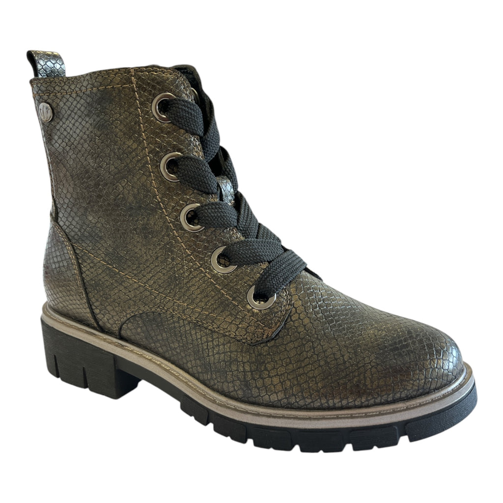 Lotus Jojo Bronze Lizard Print Boots