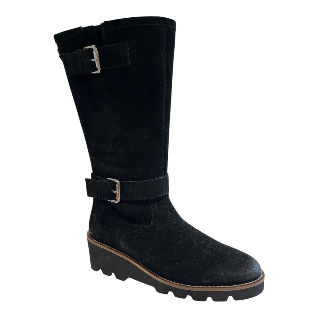 Lotus Nevada Black Suede Knee-High Boots