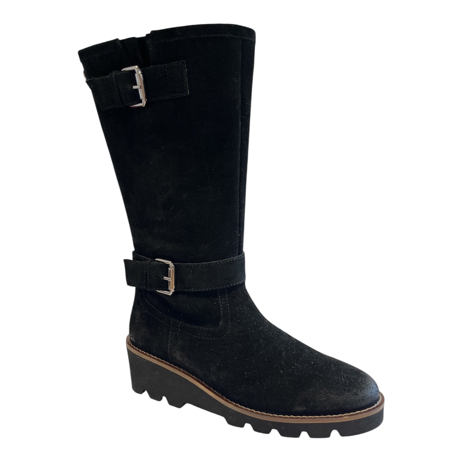 Lotus Nevada Black Suede Knee-High Boots