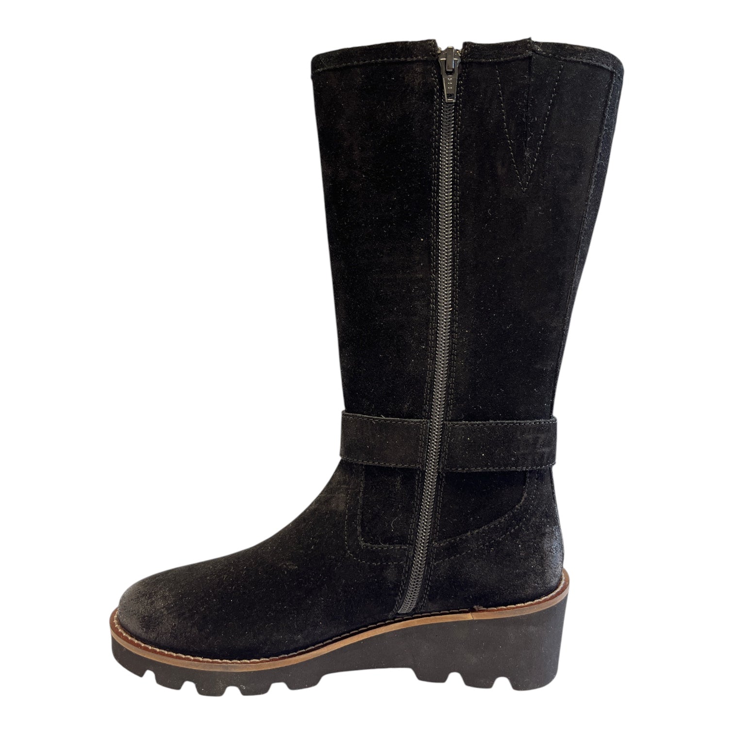 Lotus Nevada Black Suede Knee-High Boots