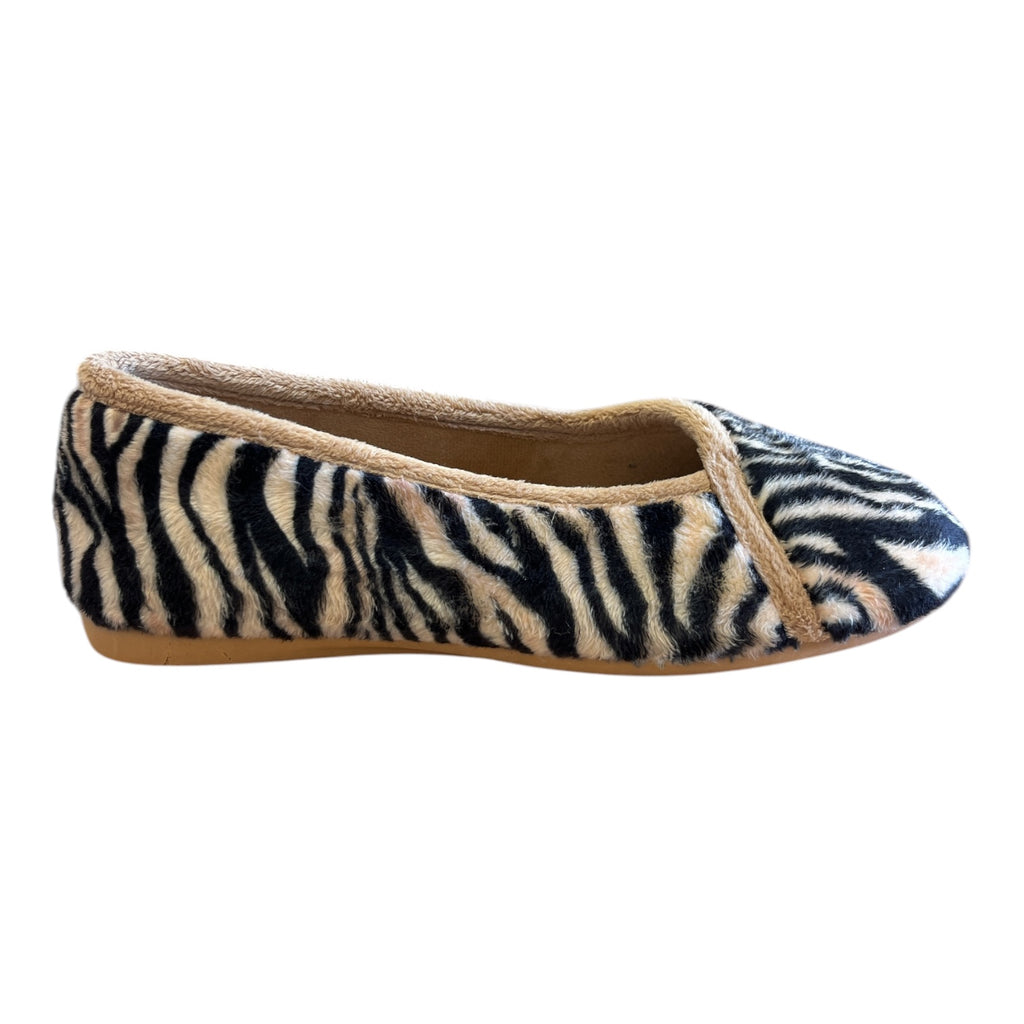 Lotus Esmerelda Zebra Print Slippers