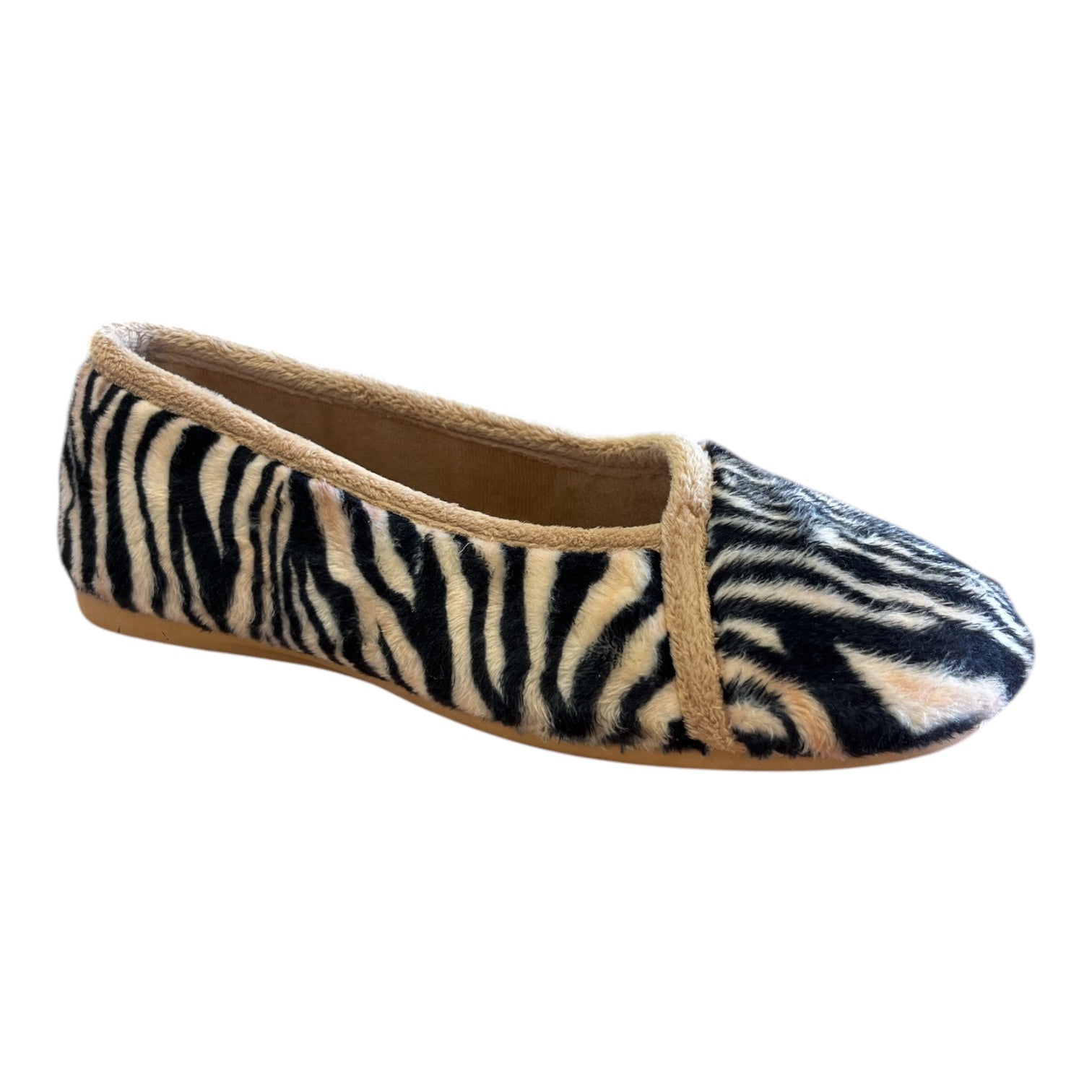 Lotus Esmerelda Zebra Print Slippers