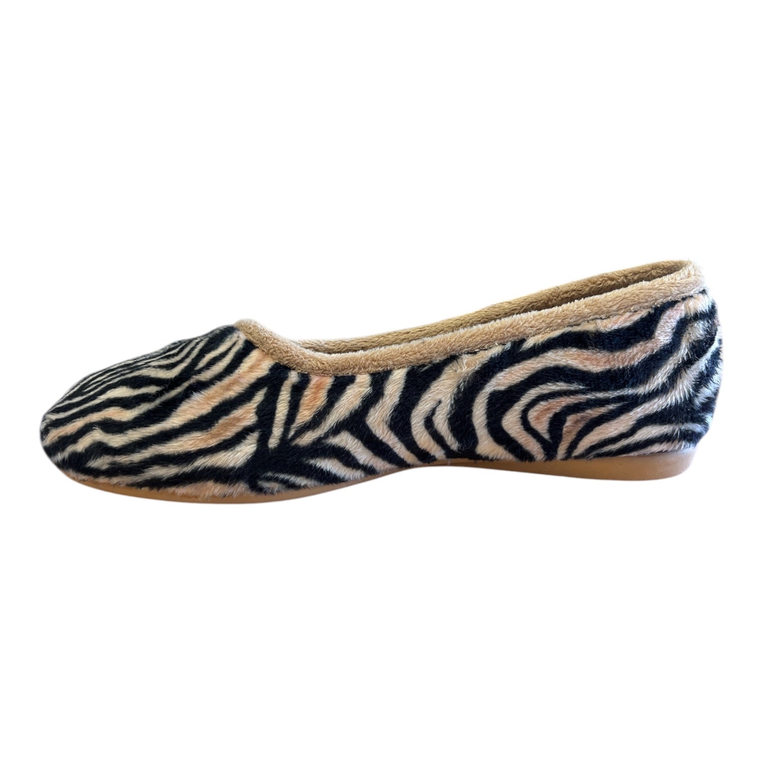 Lotus Esmerelda Zebra Print Slippers