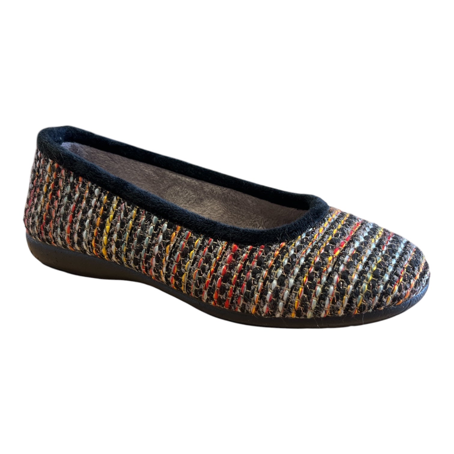 Lotus Patricia Black Slipper