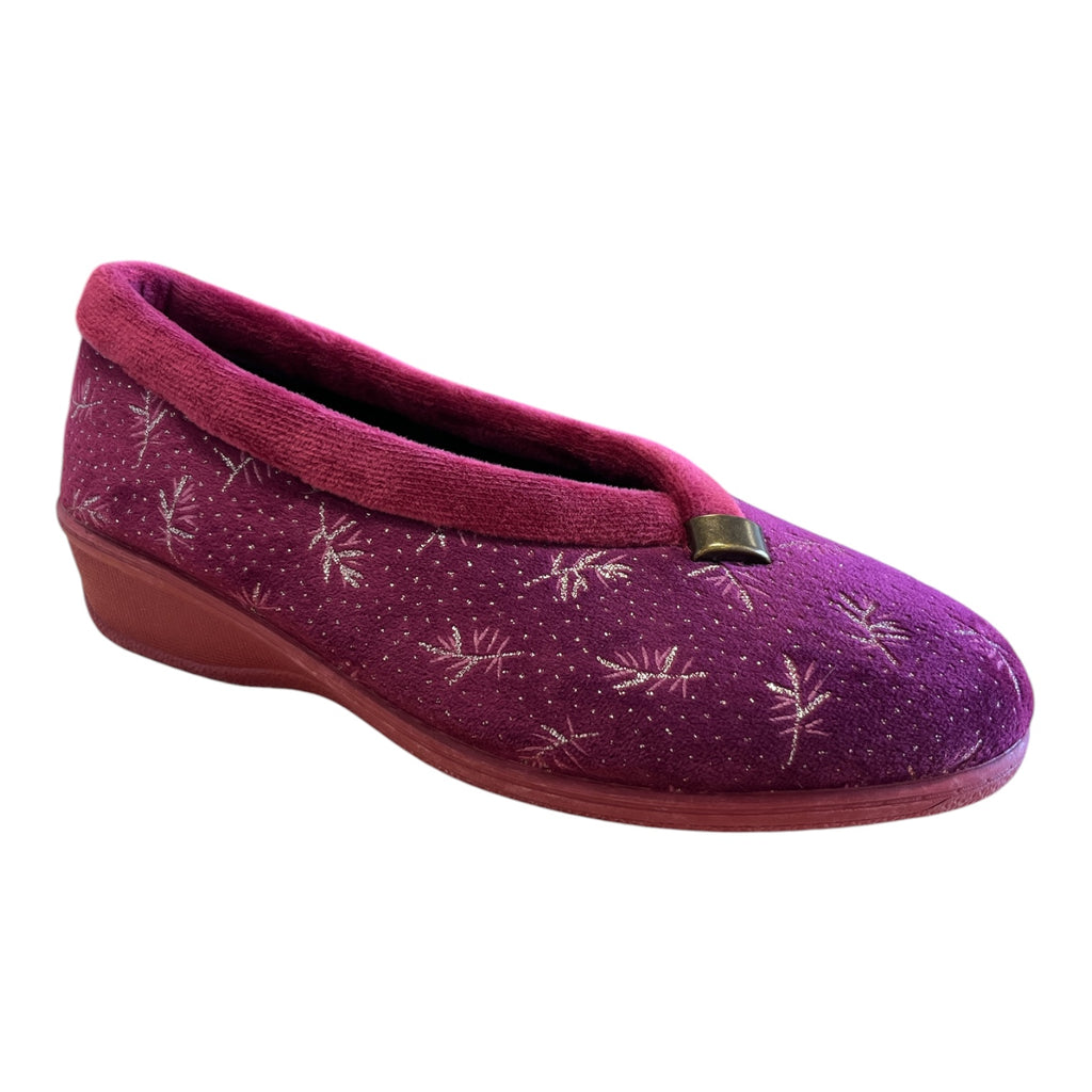 Lotus Javier Bordo Wedge Slippers