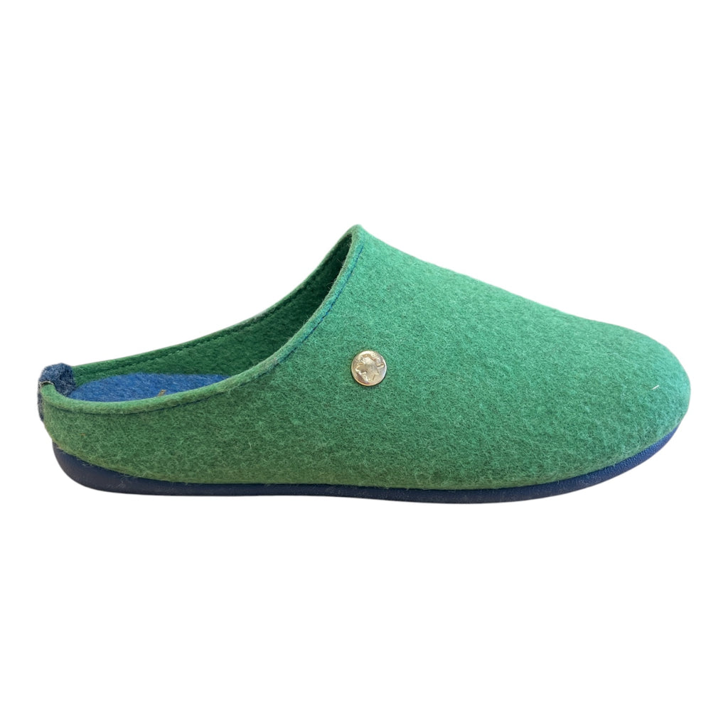 Lotus Rocia Green Mule Slippers