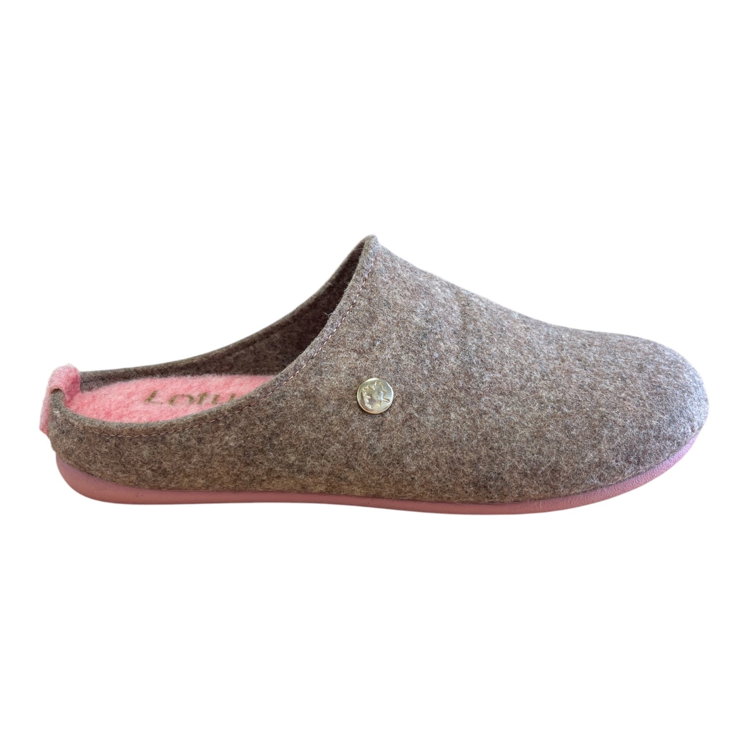 Lotus Rocia Taupe Mule Slippers