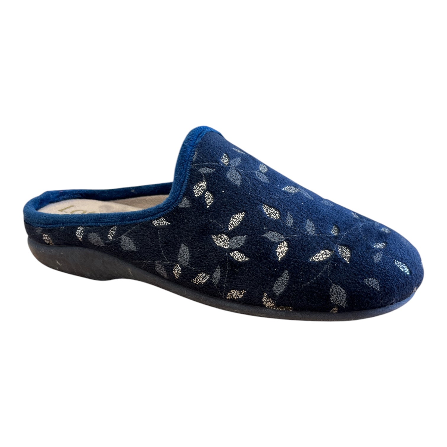 Lotus Cayetana Navy Mule Slippers