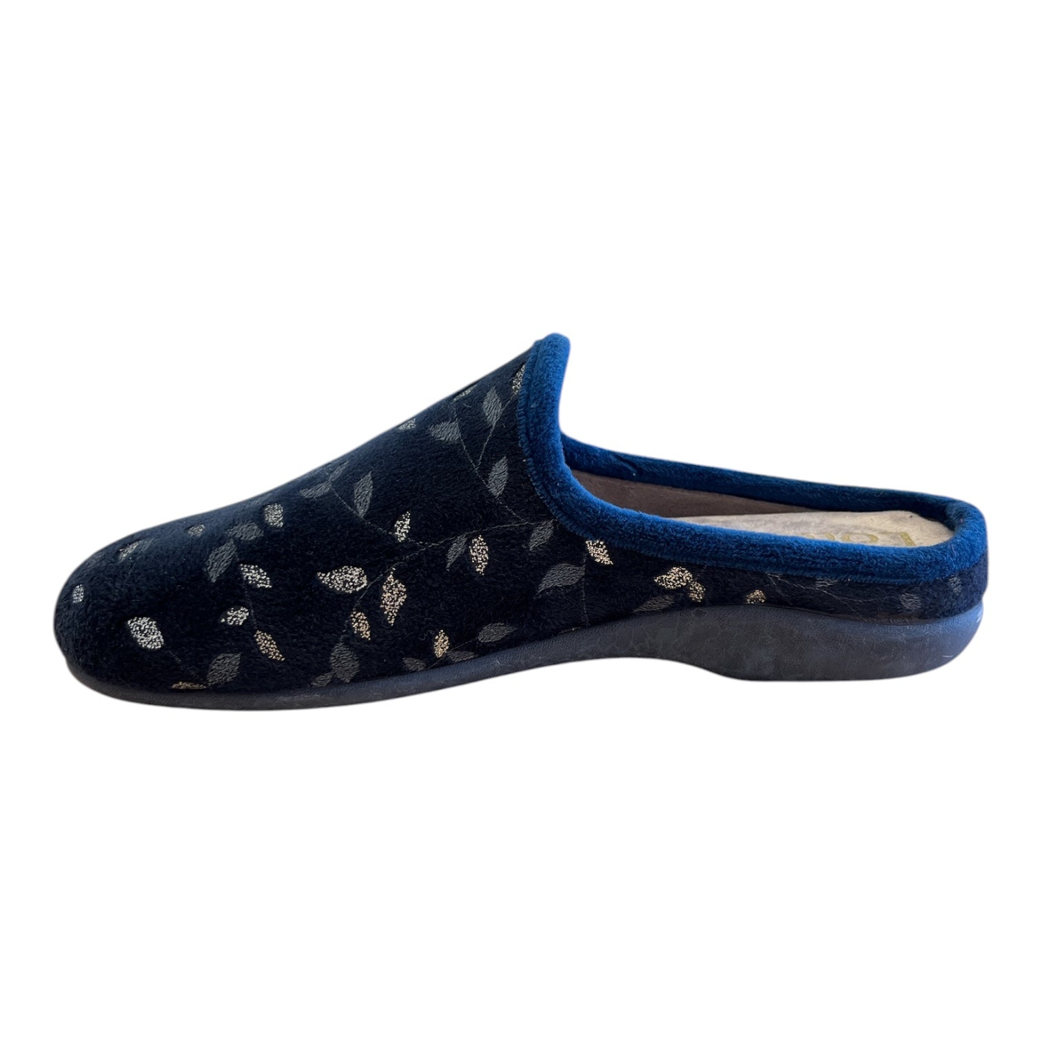 Lotus Cayetana Navy Mule Slippers