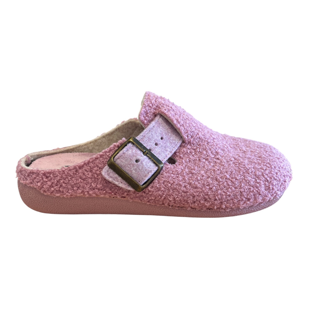 Lotus Nola Pink Teddy Mule Slippers