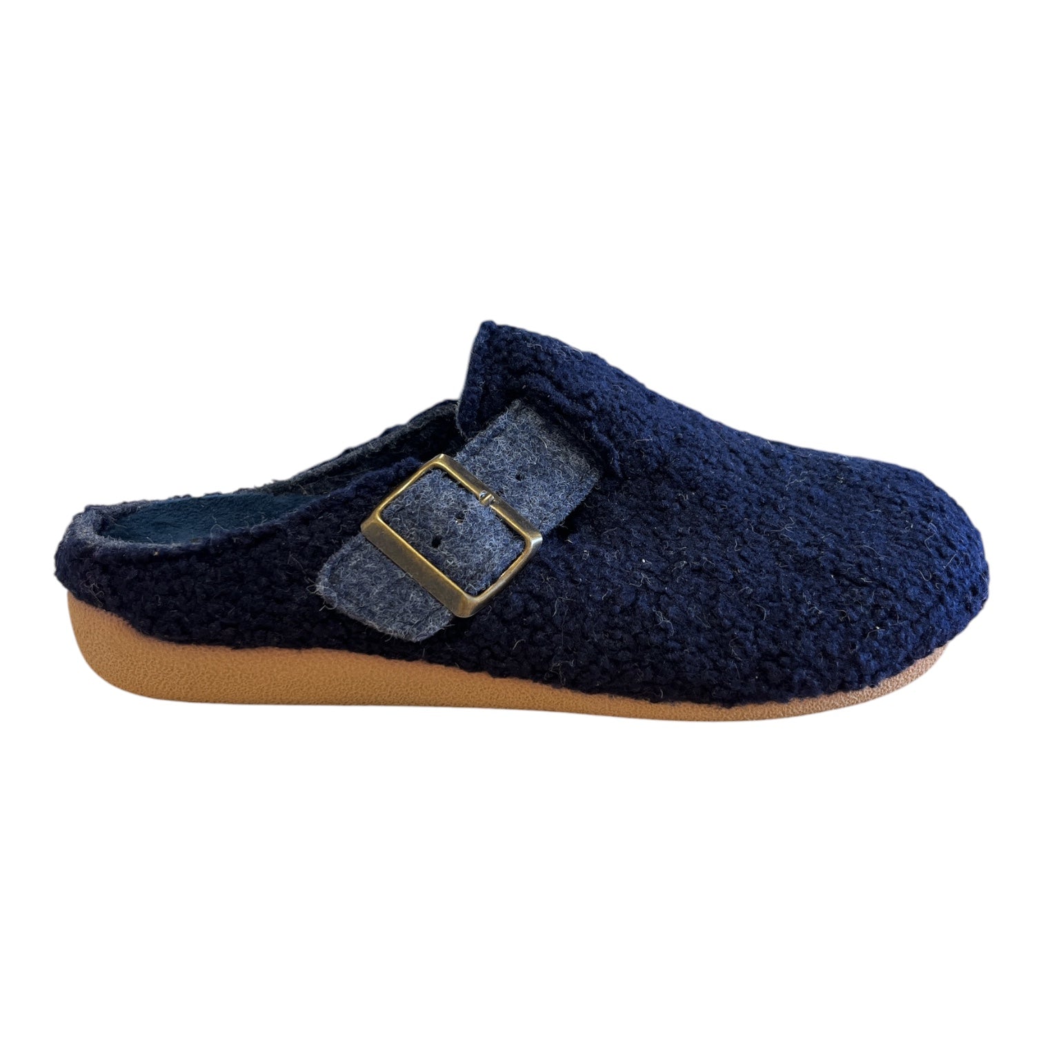 Lotus Nola Navy Teddy Mule Slippers