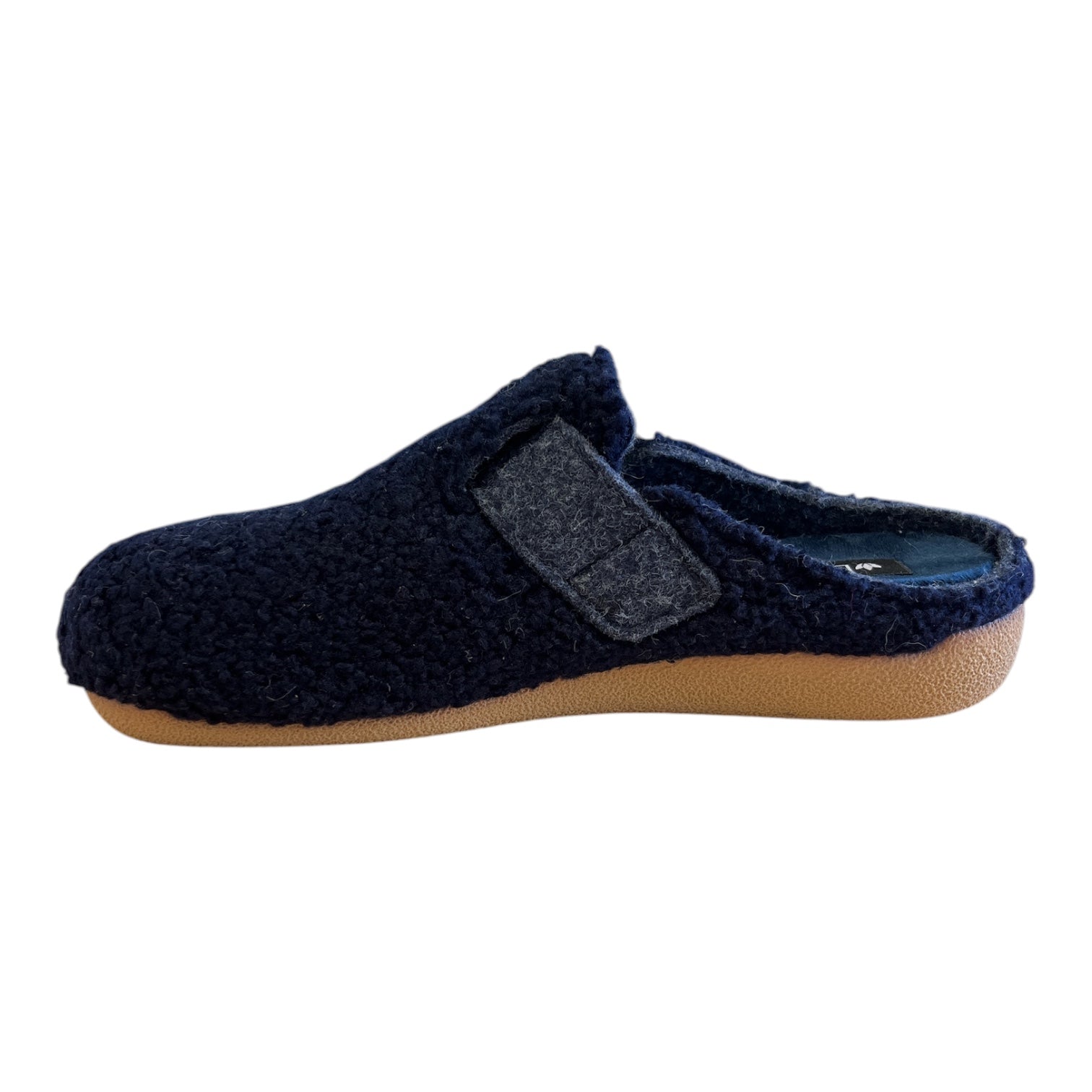 Lotus Nola Navy Teddy Mule Slippers