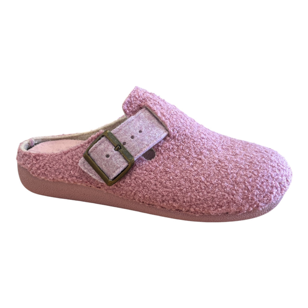 Lotus Nola Pink Teddy Mule Slippers