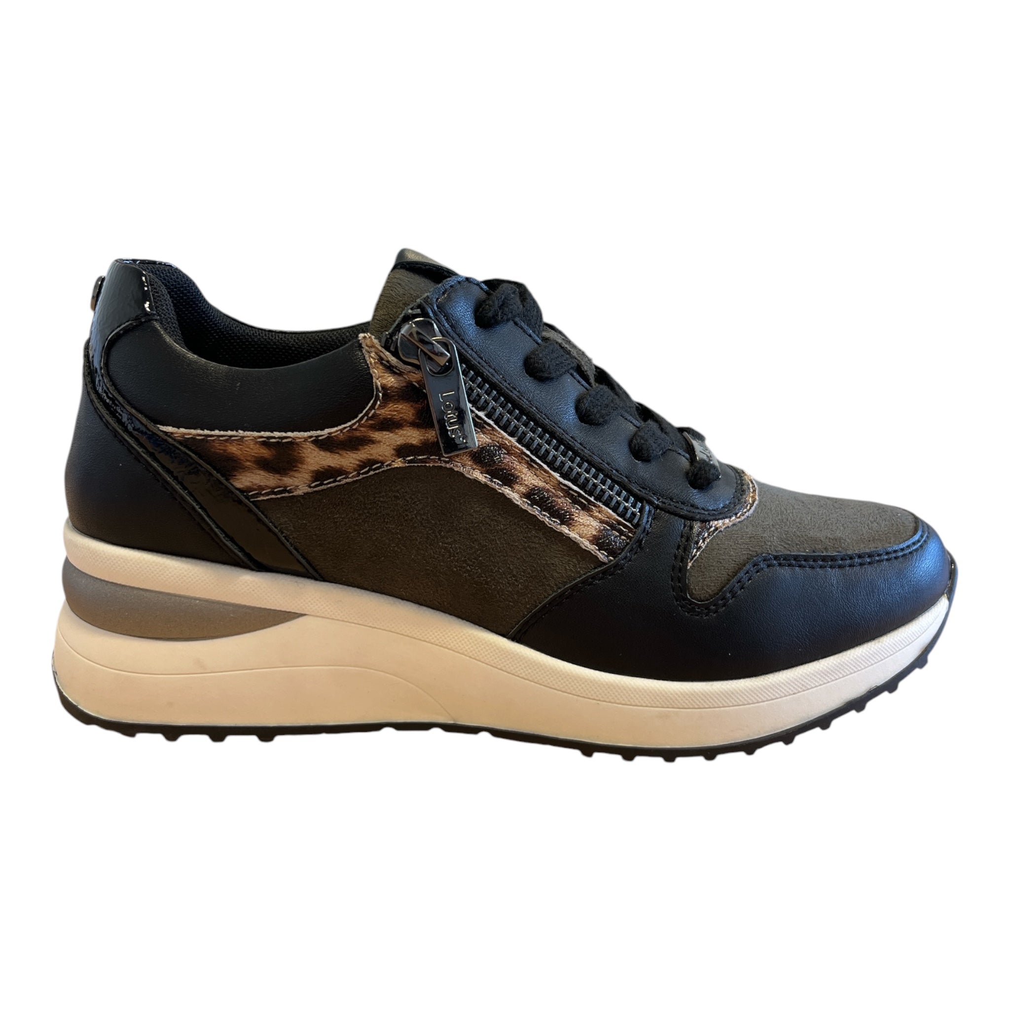 Lotus Venus Black and Khaki Trainers