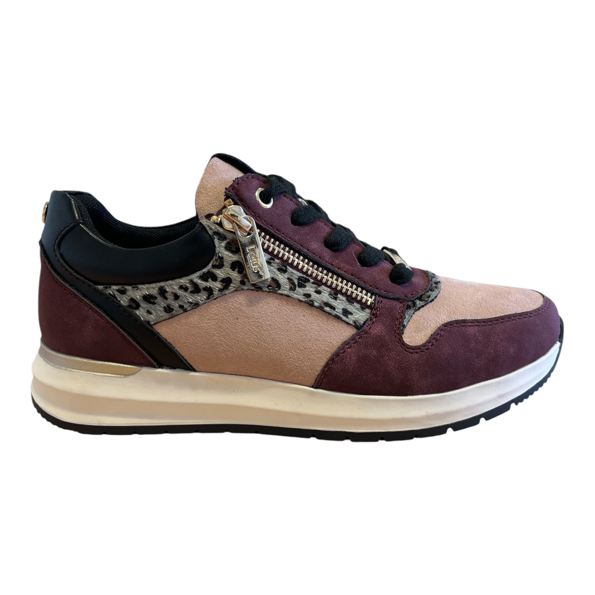 Lotus Venus Bordo and Pink Trainers