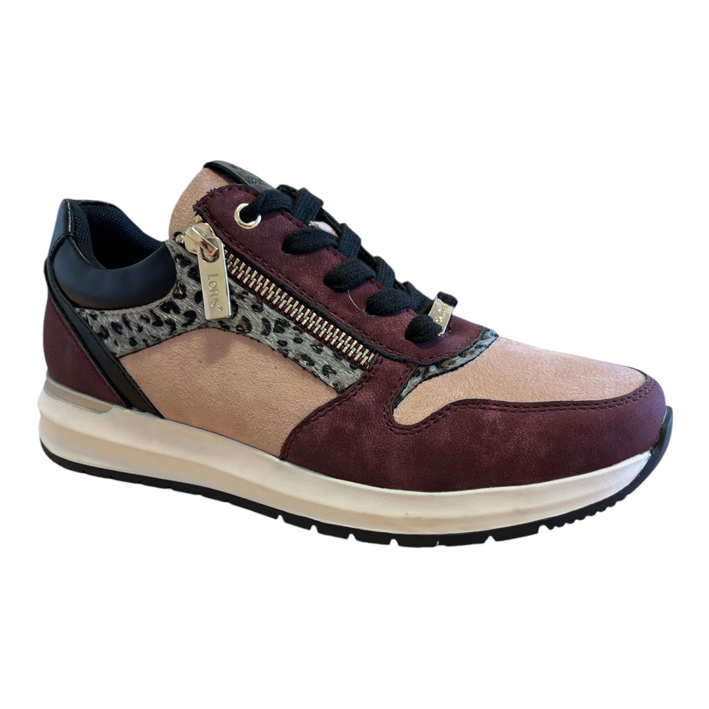 Lotus Venus Bordo and Pink Trainers