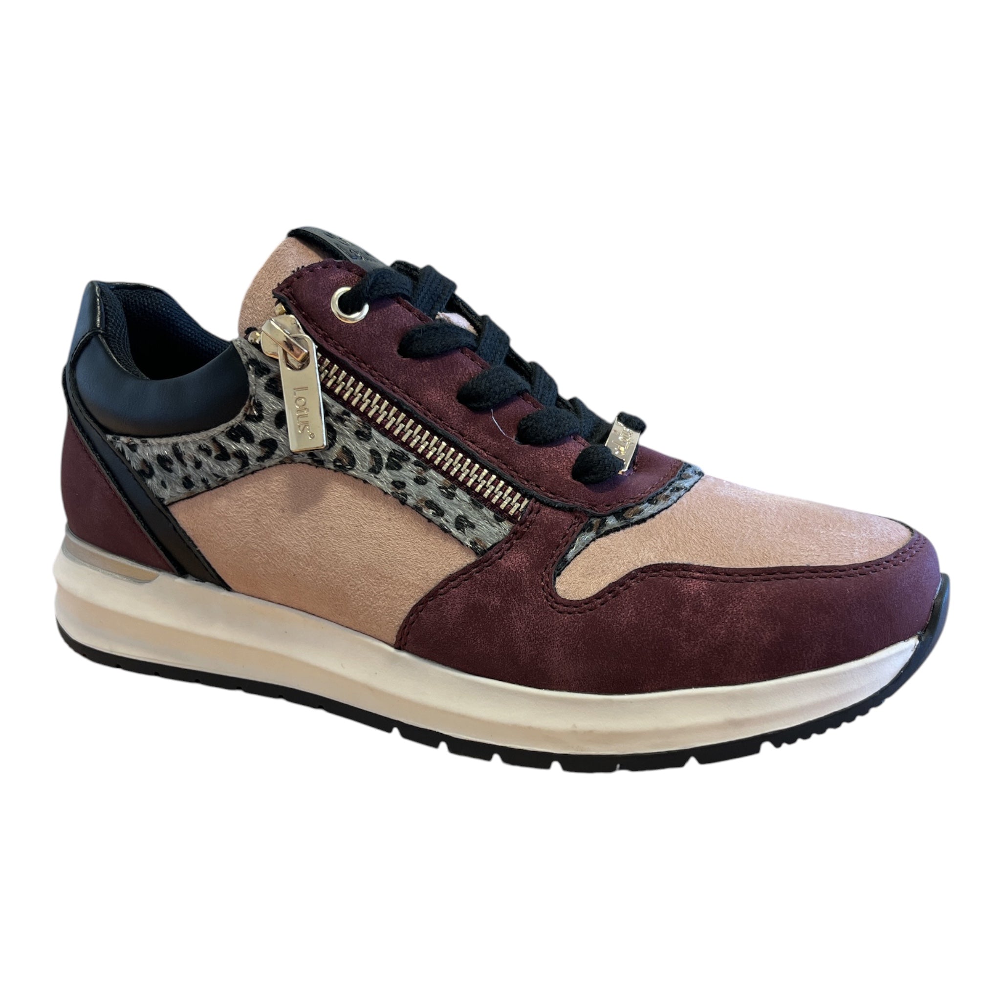 Lotus Venus Bordo and Pink Trainers