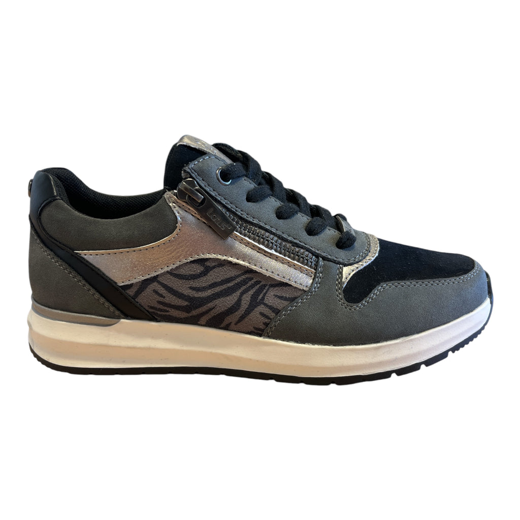Lotus Venus Grey and Black Trainers
