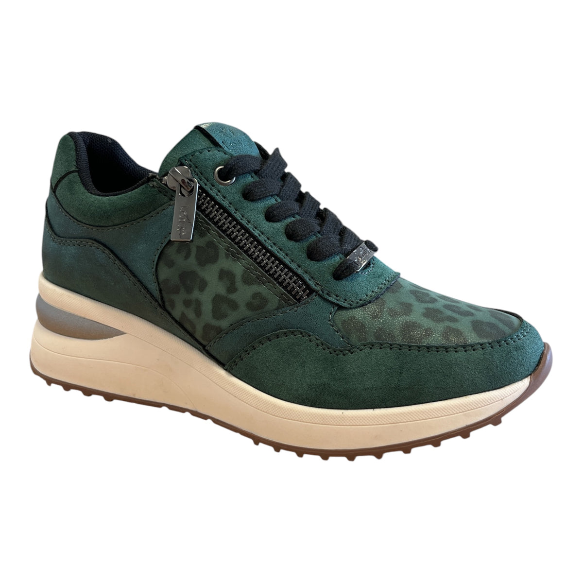 Lotus Pluto Green Wedge Trainers
