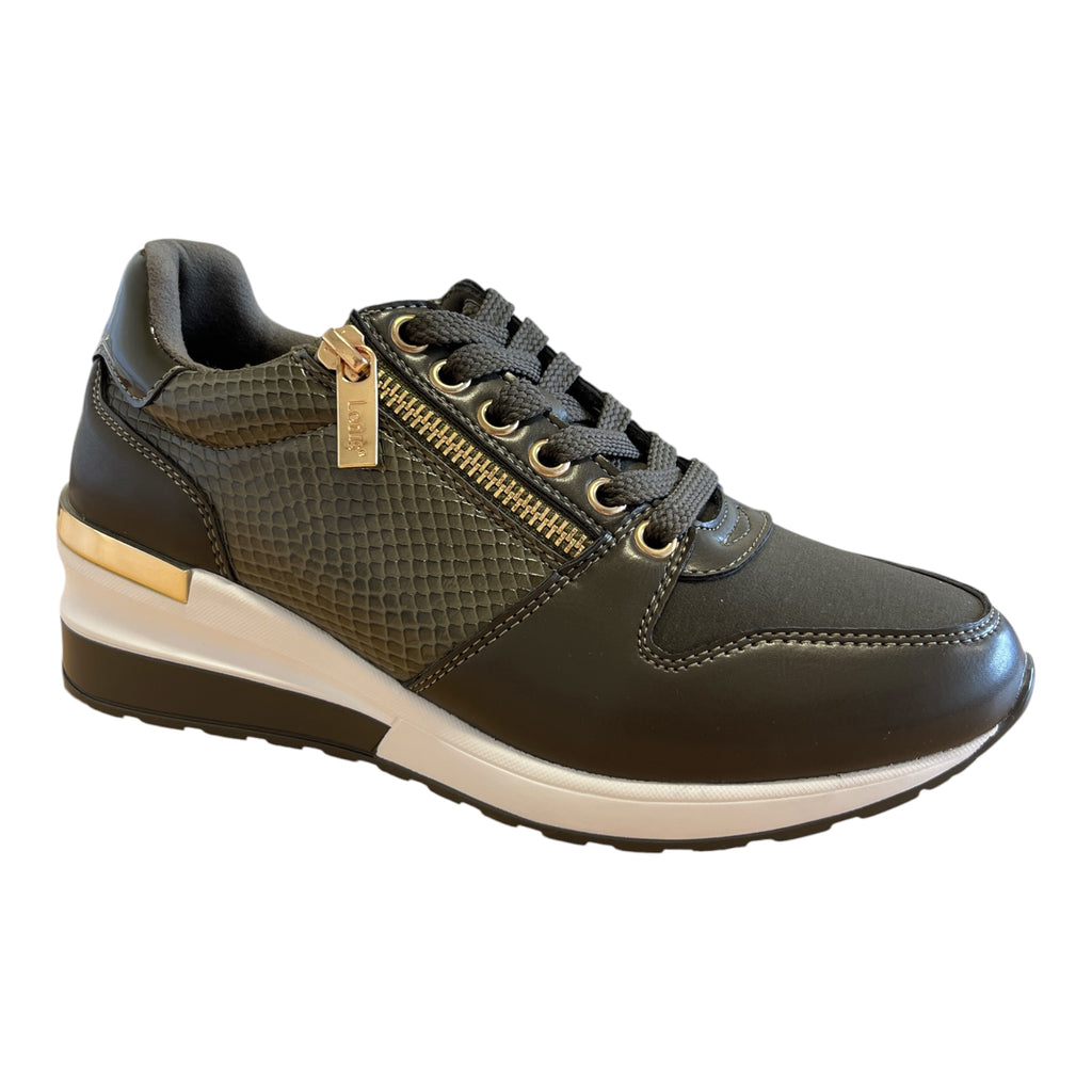 Lotus Isabella Khaki Trainers