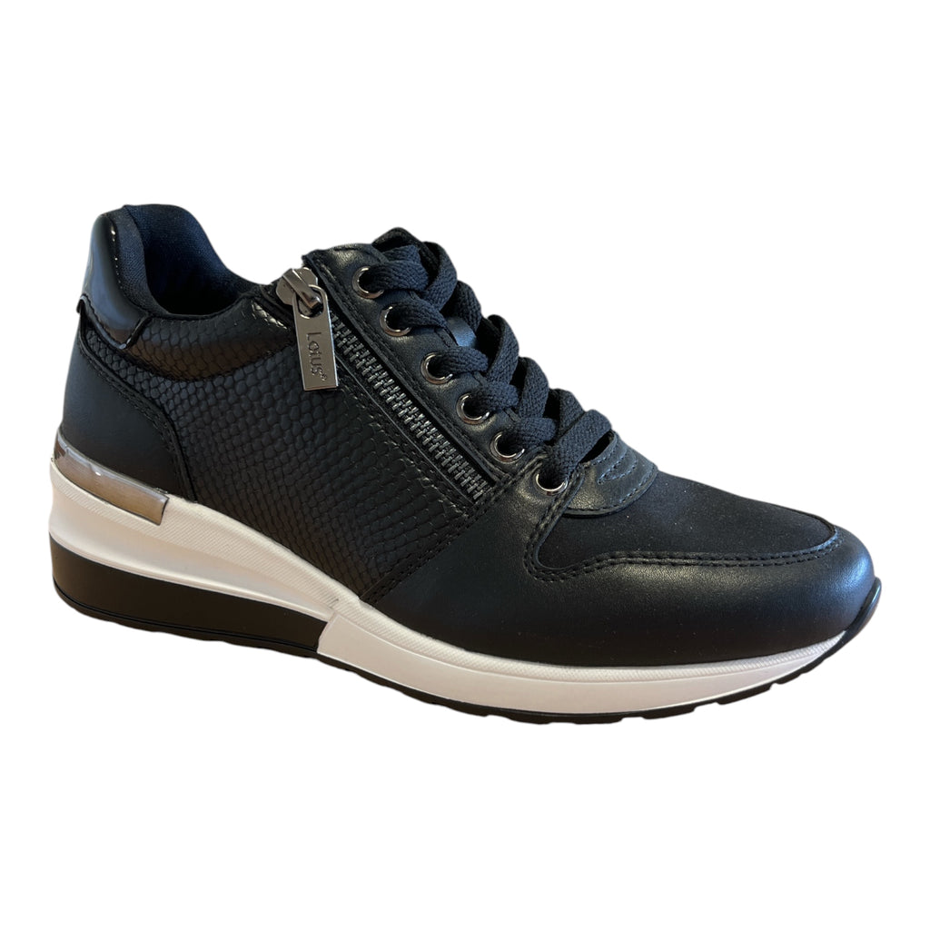 Lotus Isabella Black Trainers