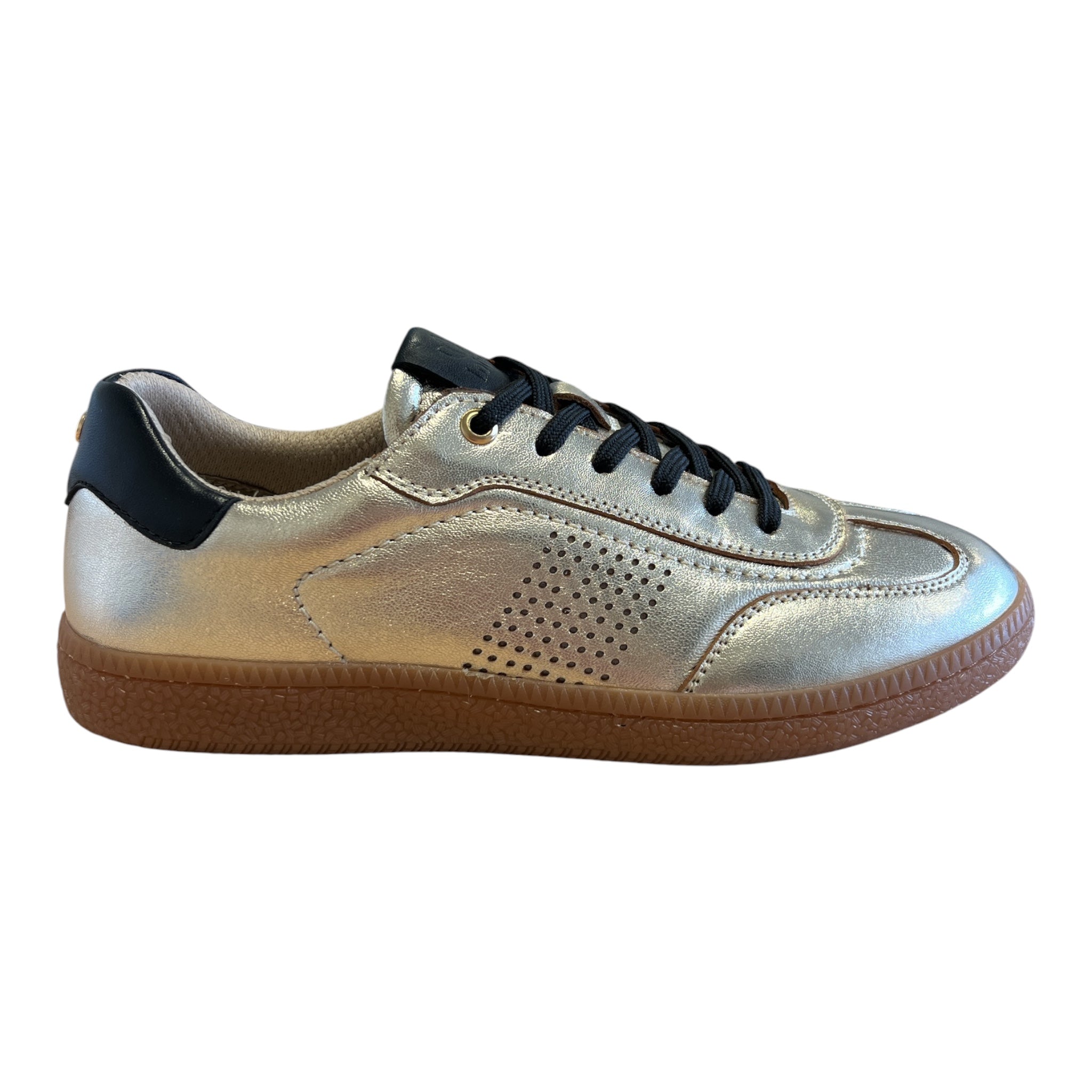 Lotus Frapporta Gold Leather Trainers