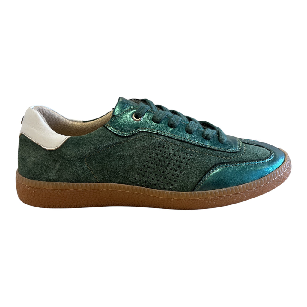 Lotus Frapporta Green Leather Trainers