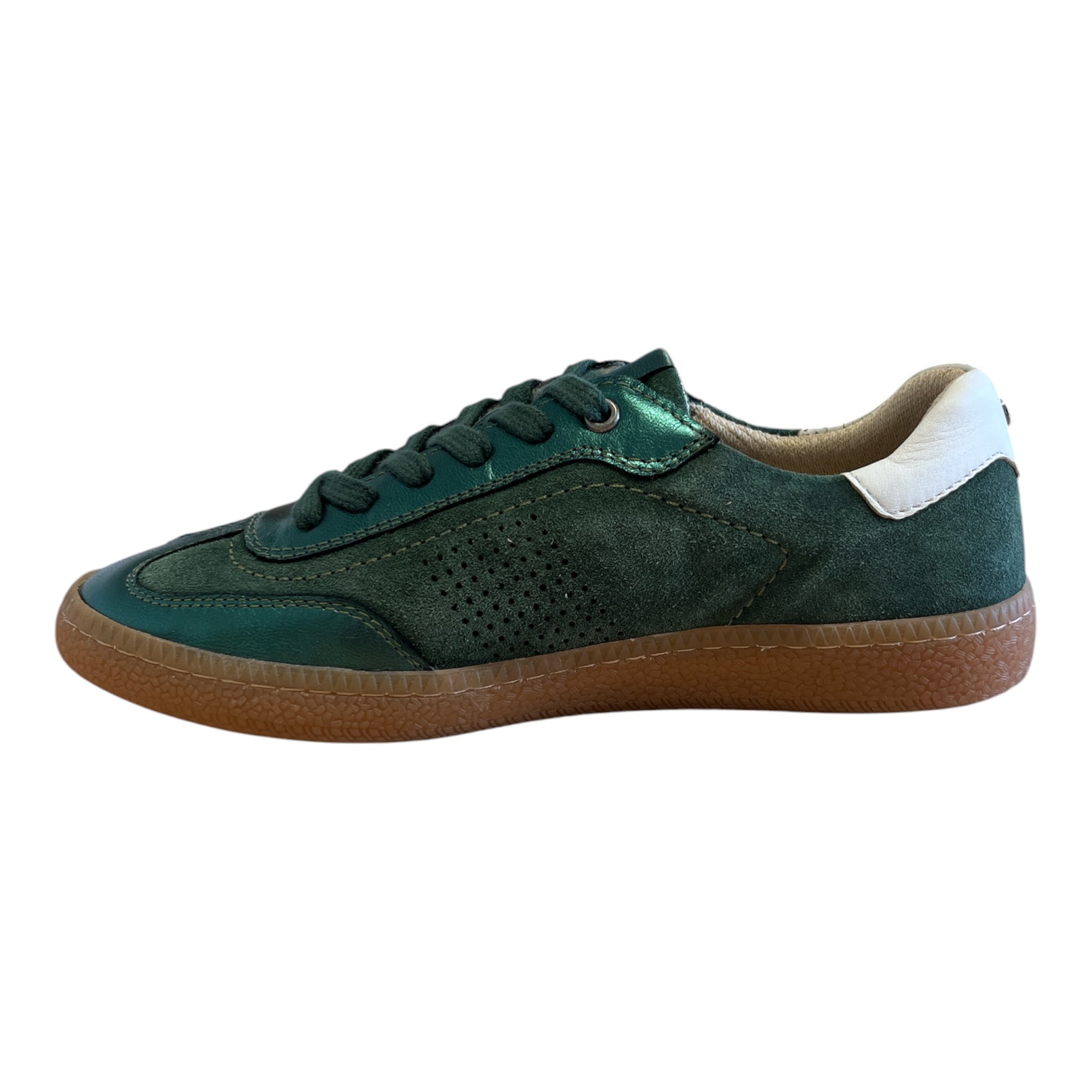 Lotus Frapporta Green Leather Trainers