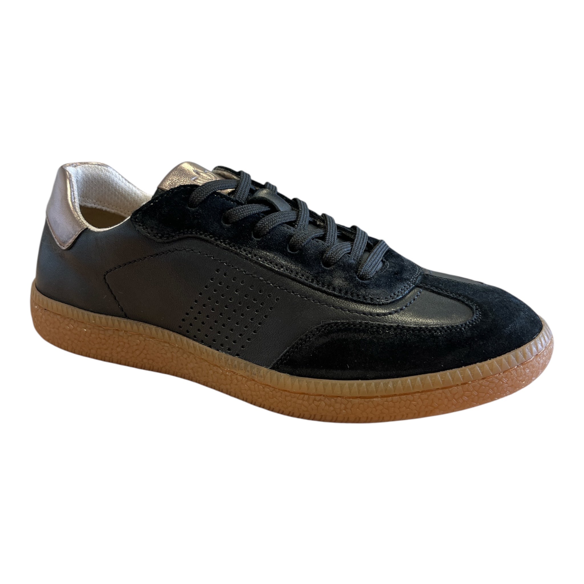 Lotus Frapporta Black Leather Trainers