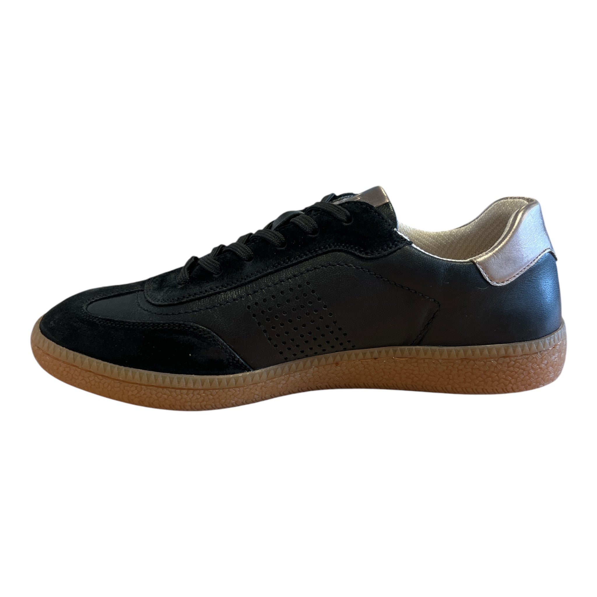 Lotus Frapporta Black Leather Trainers