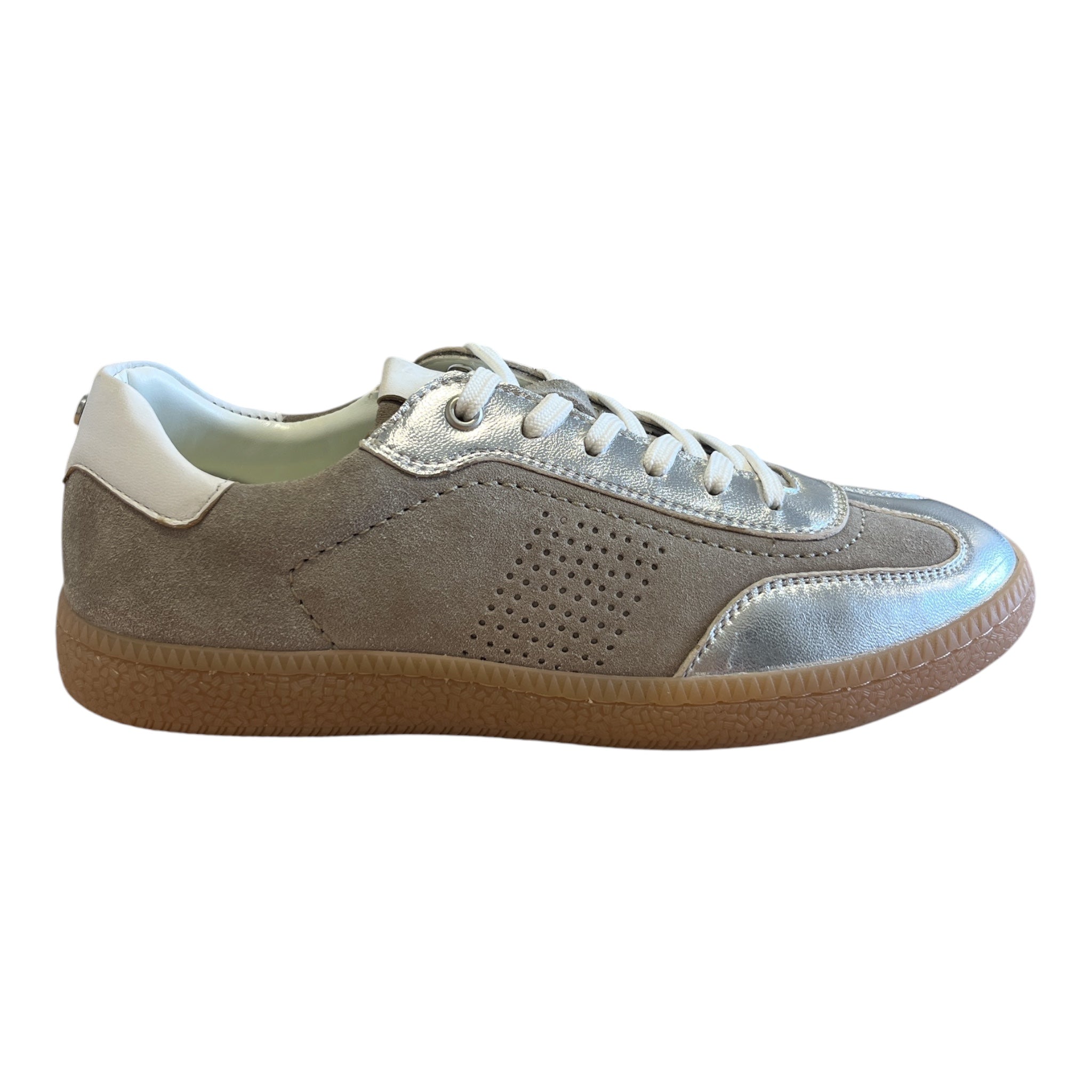 Lotus Frapporta Silver Leather Trainers