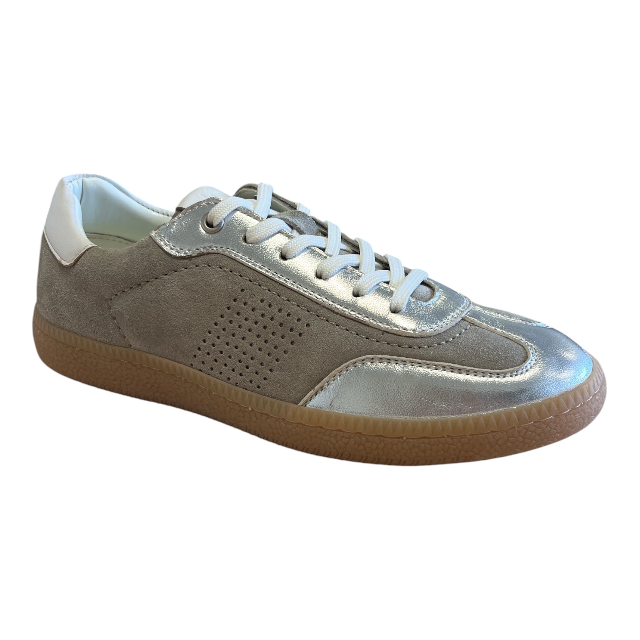 Lotus Frapporta Silver Leather Trainers