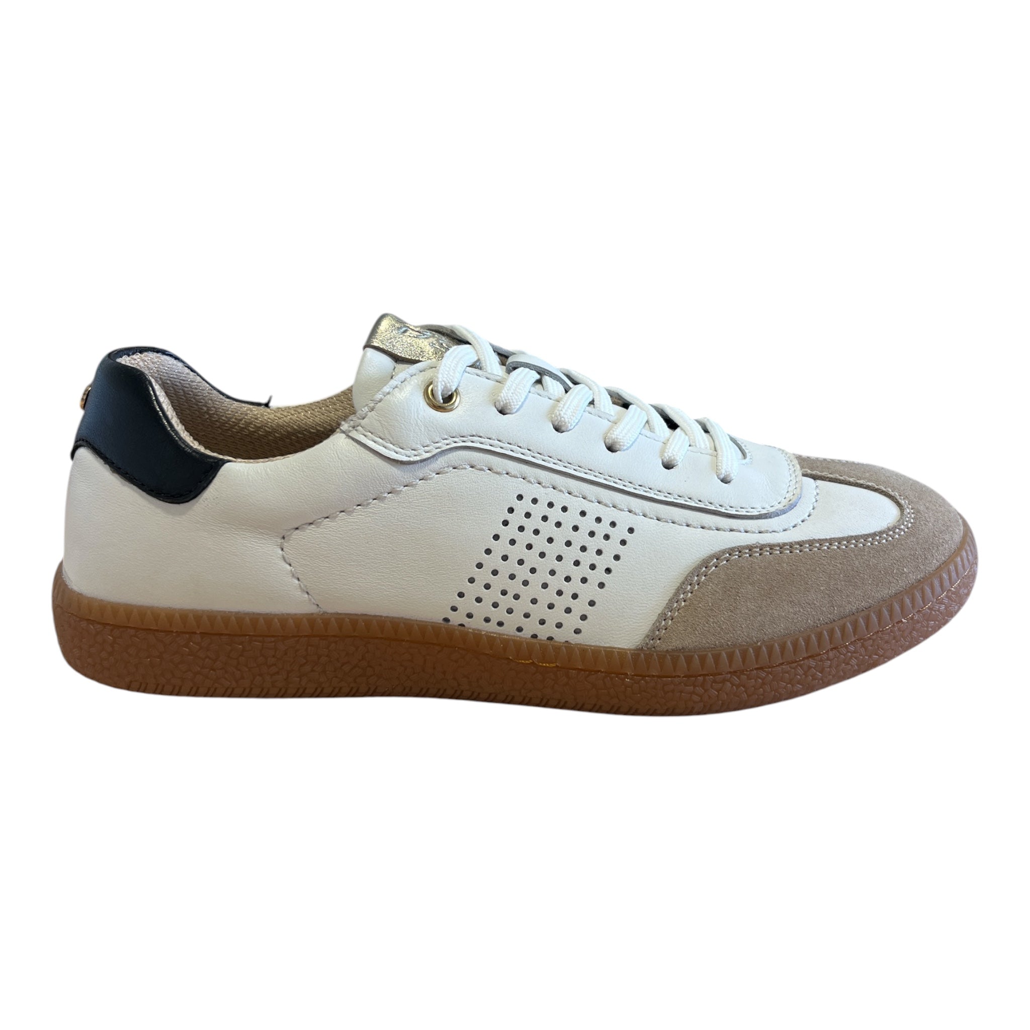 Lotus Frapporta Ecru Leather Trainers