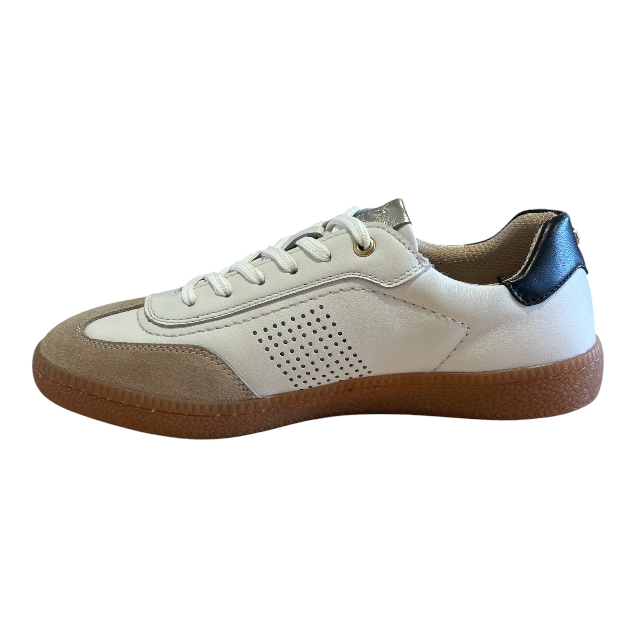 Lotus Frapporta Ecru Leather Trainers