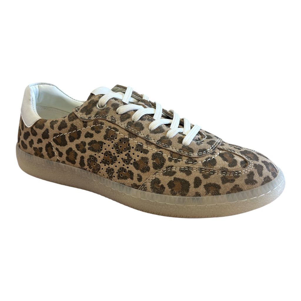 Lotus Frapporta Leopard Print Leather Trainers