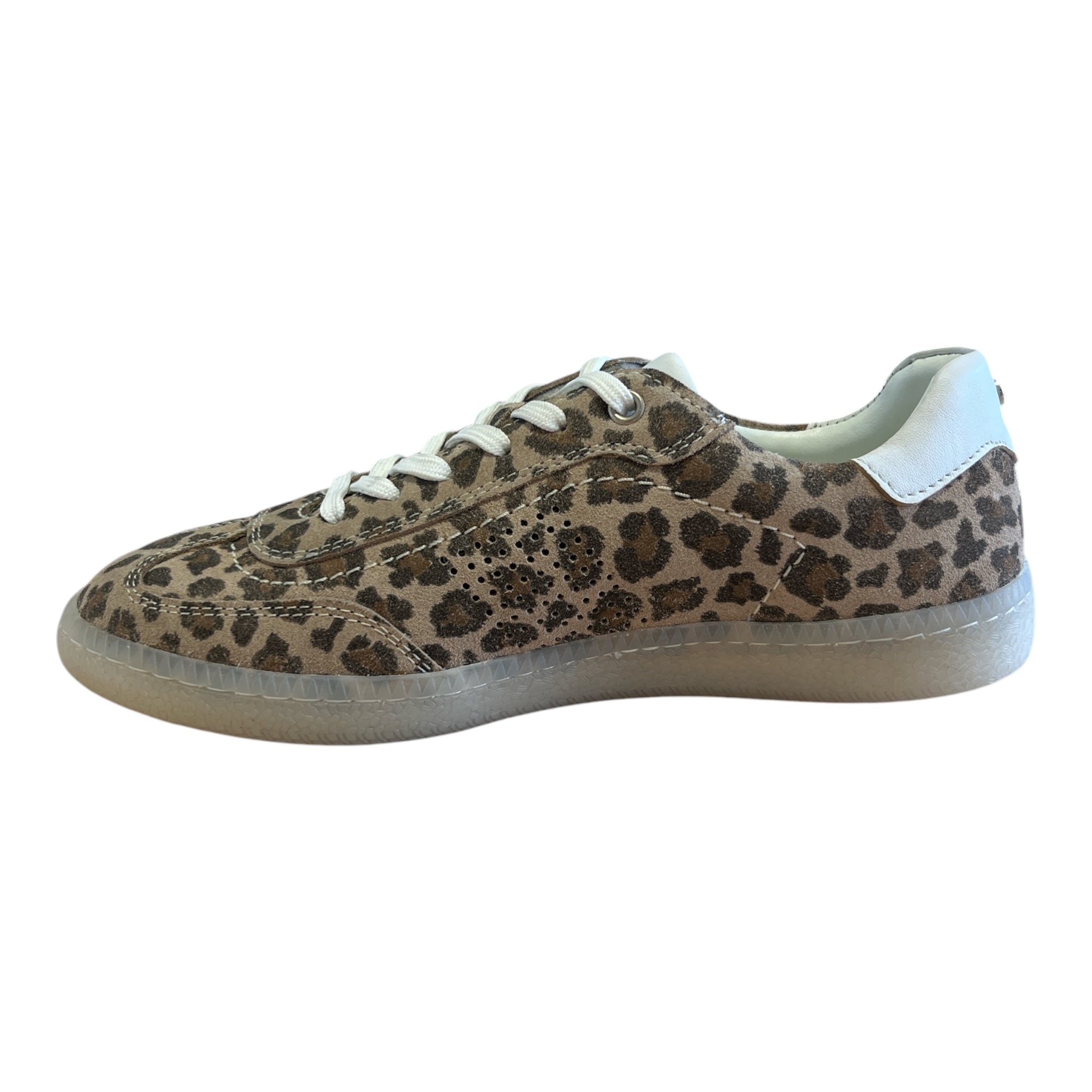 Lotus Frapporta Leopard Print Leather Trainers