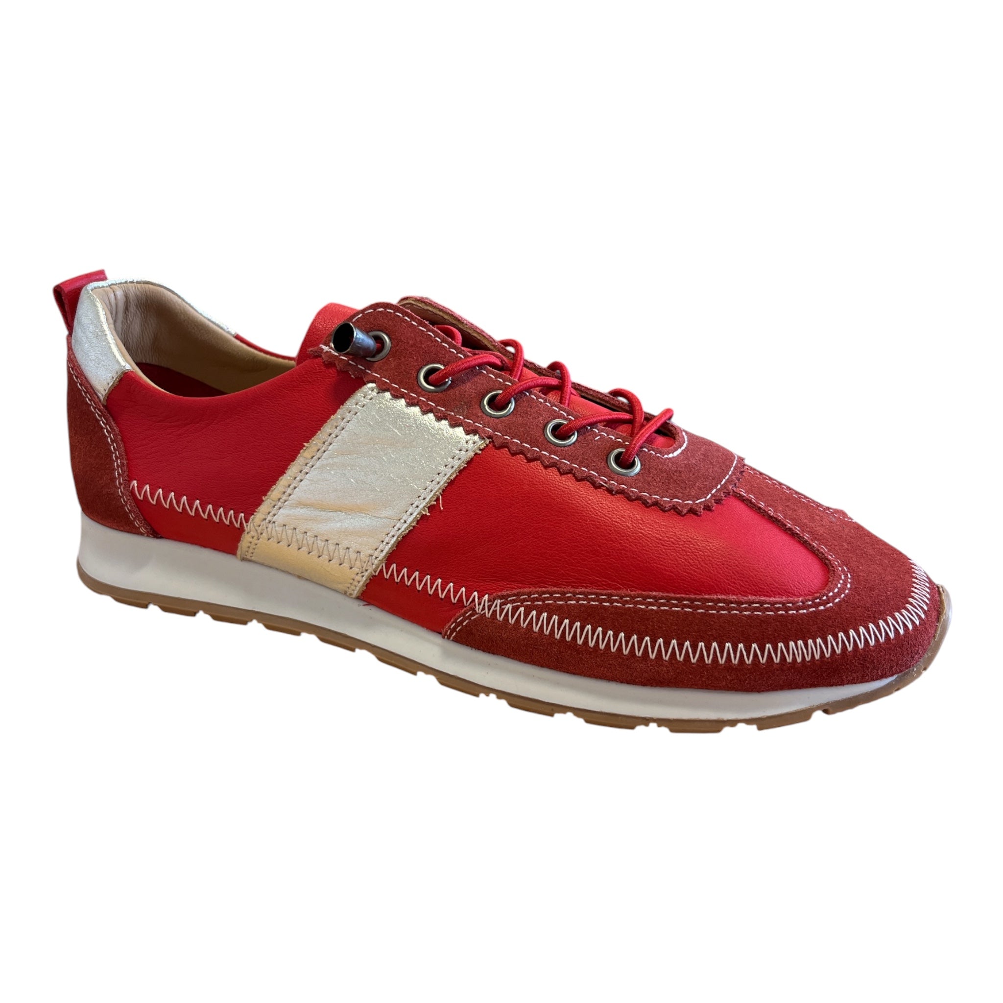 Lotus Lola Red Slip-On Trainers