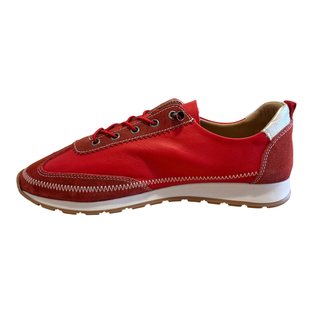 Lotus Lola Red Slip-On Trainers