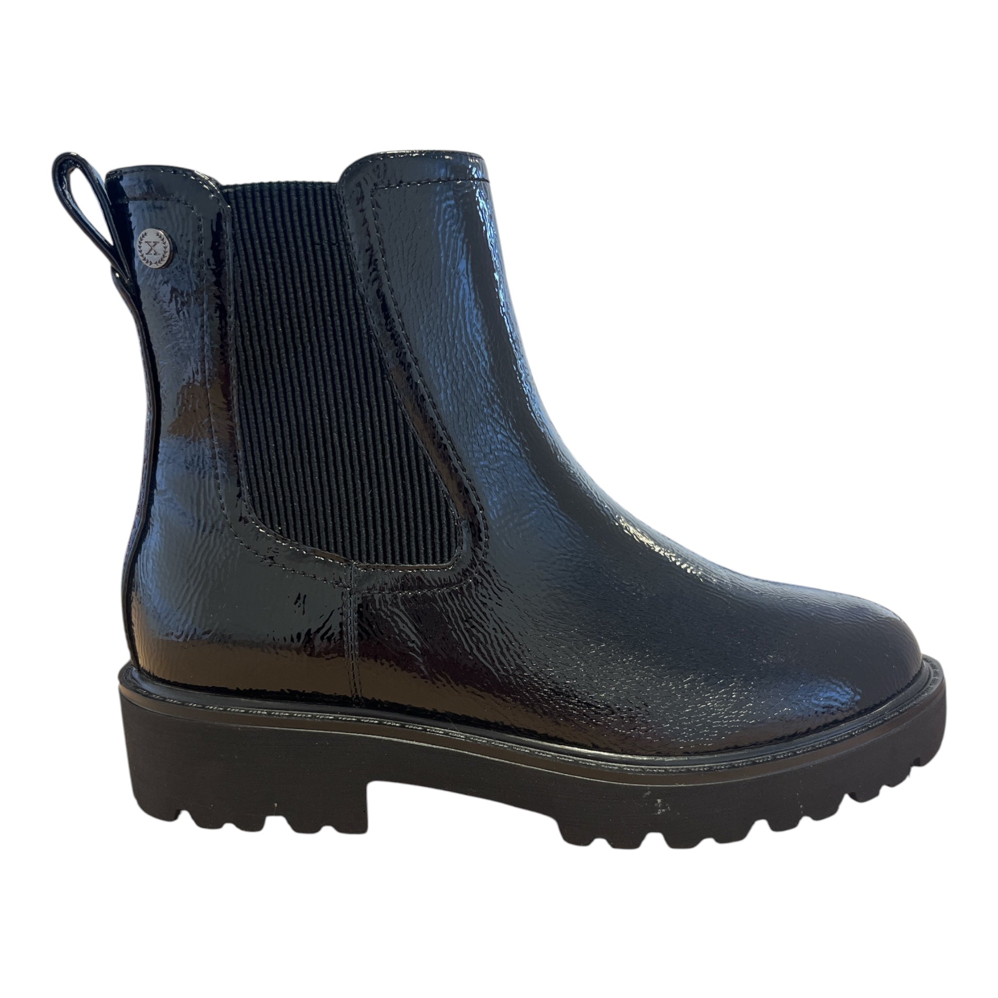 Xti Black Patent Chelsea Boots 146254