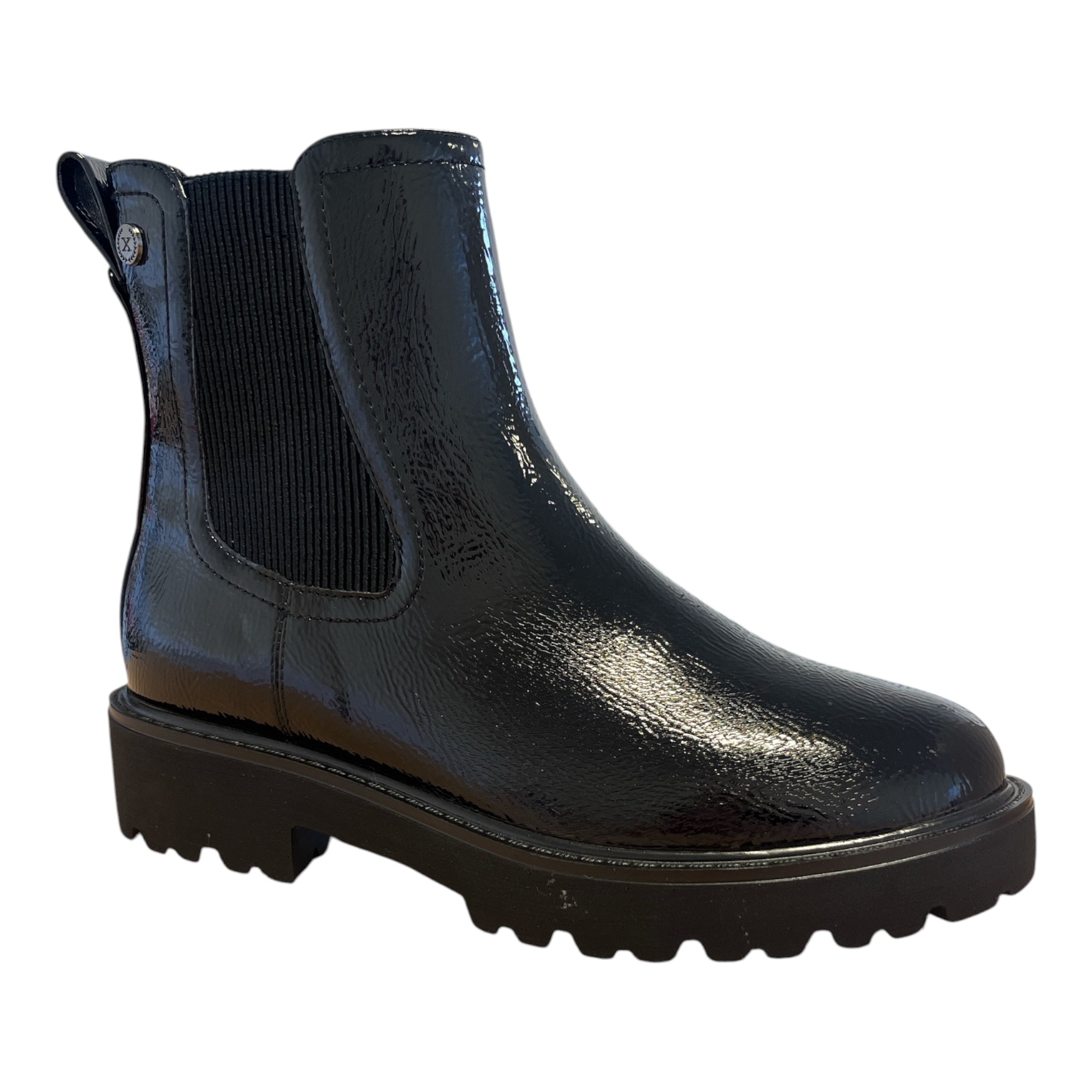 Xti Black Patent Chelsea Boots 146254