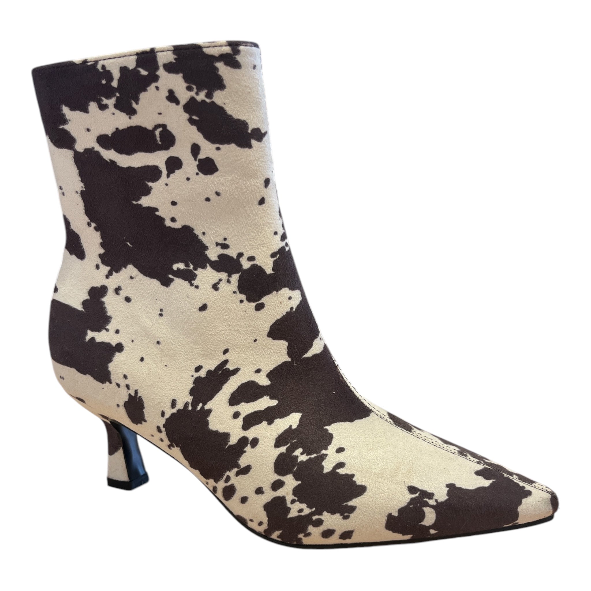 Xti Cowprint Kitten Heel  Boots 146467