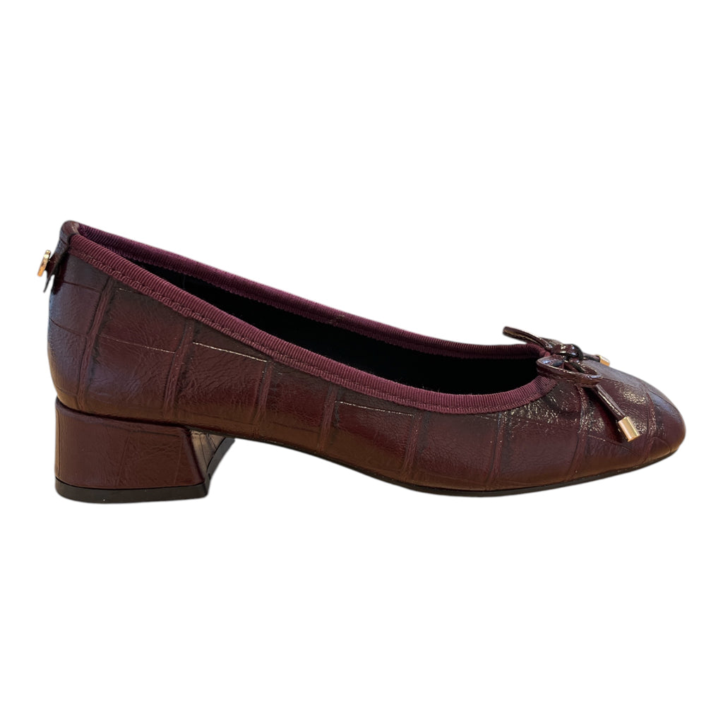 Xti Burgundy Croc Print Shoes 146377