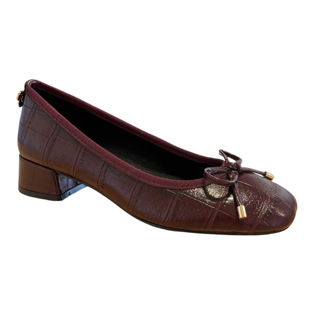 Xti Burgundy Croc Print Shoes 146377