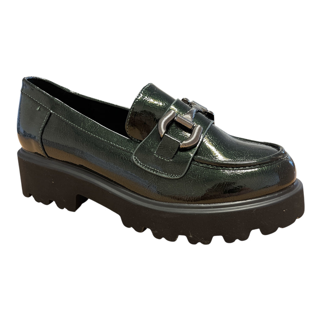 Xti Green Patent Loafers 146433
